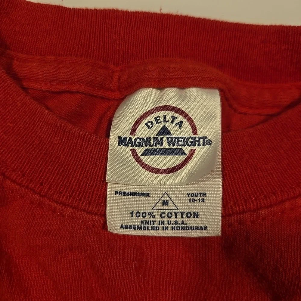 VTG Philmont Scout Ranch T-Shirt Youth M 10-12 Long Sleev Red BSA USA 2003 Delta